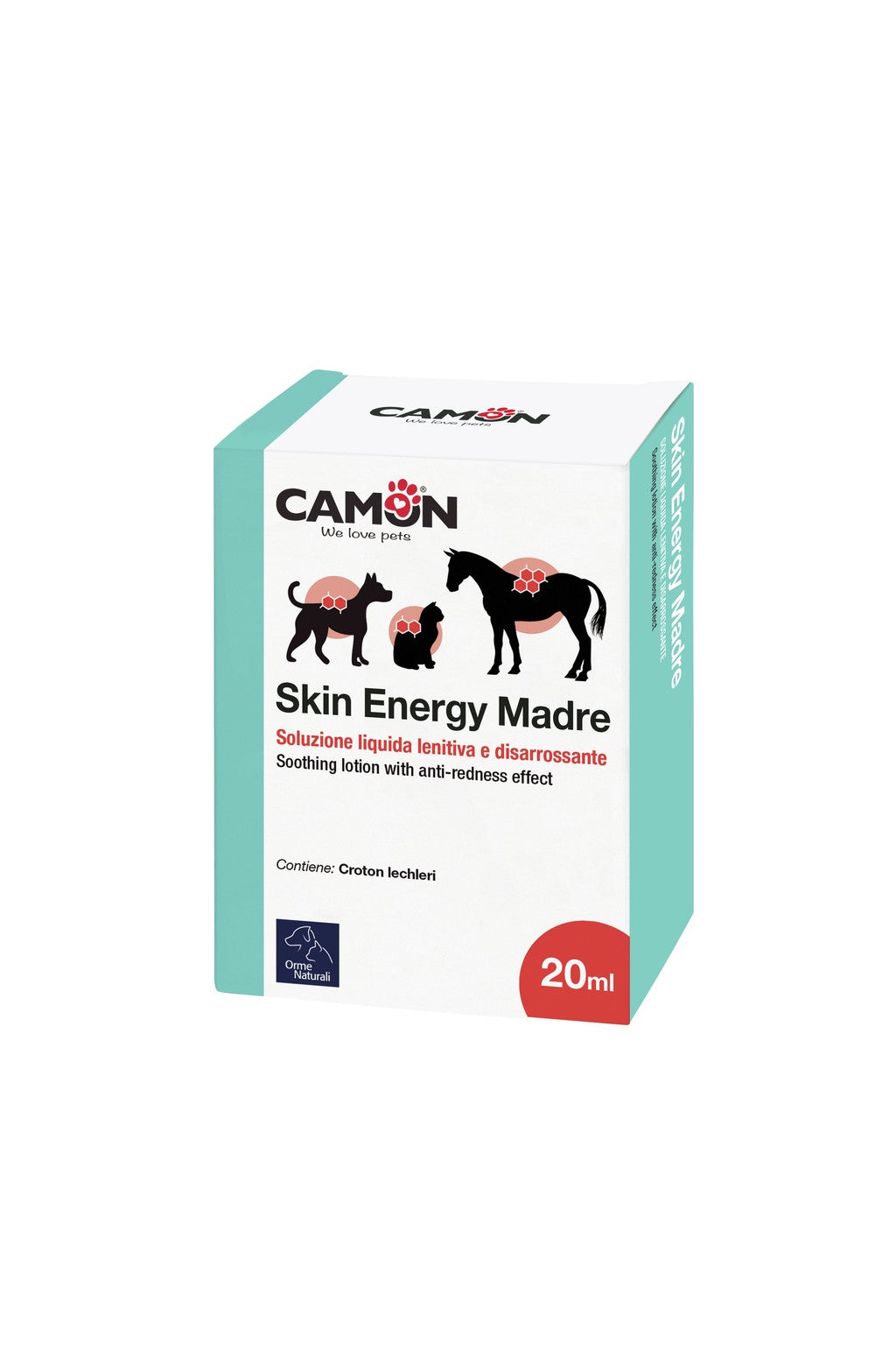 Confezione Skin Energy Madre Camon 20 ml per uso topico su animali Confezione Skin Energy Madre Camon 20 ml per uso topico su animali